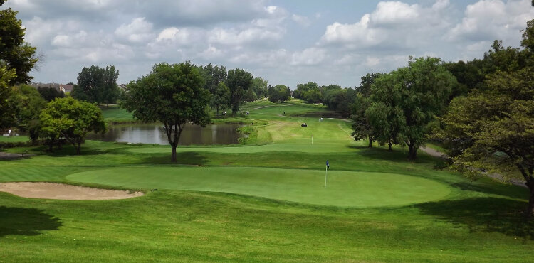 Panoramic view across Hilldale Golf Club